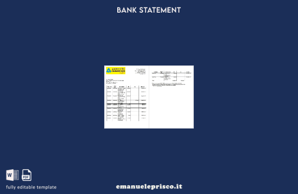 modello di pagine di parole dell'estratto conto bancario India Allahabad in stil